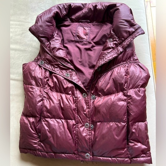 Prana Milly Down Puffer Vest Womens XL Red Full Zip Water Repellent - Picture 1 of 5